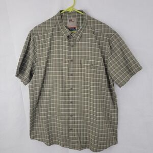 5.11 TACTICAL Mens Snap Shirt Sz XL Short Sleeve AIDEN Green Plaid Work Utility